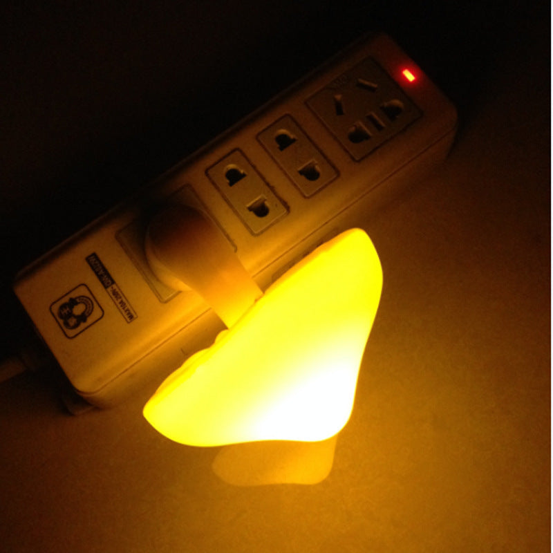 LED Night Light Mushroom Wall Socket Lamp EU US Plug Warm White Light-control Sensor Bedroom Light Home Decoration 4e46e607 5