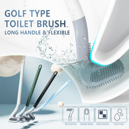 Golf Toilet Brush Wall-Mounted Cleaning Tools Silicone Flexible Bristles Brush Bathroom WC Accessories Cleaning Brush Tools 4
