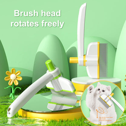 Cat Comb Tie Removal Floating Hair Magic Long Hair Pet Self-Cleaning Row Dog Cat Comb Grooming Supplies Flea Removal Brush Pe