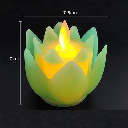 Temple Buddha Front Lotus Lamp Tribute Led Electronic Flower Shape Candle Light 4e9ae4f8 ef2e 42e6 8f3a 42eeaff62bf6