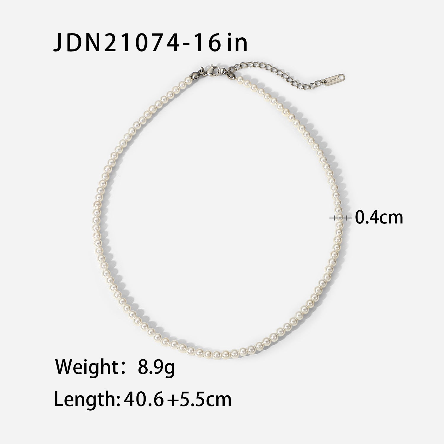 Fashionable And Trendy Men's Pearl Necklace 4mm 4ea5ba9a 0041 44e1 a0fb 7436f22e4ec8