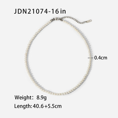 Fashionable And Trendy Men's Pearl Necklace 4mm 4ea5ba9a 0041 44e1 a0fb 7436f22e4ec8