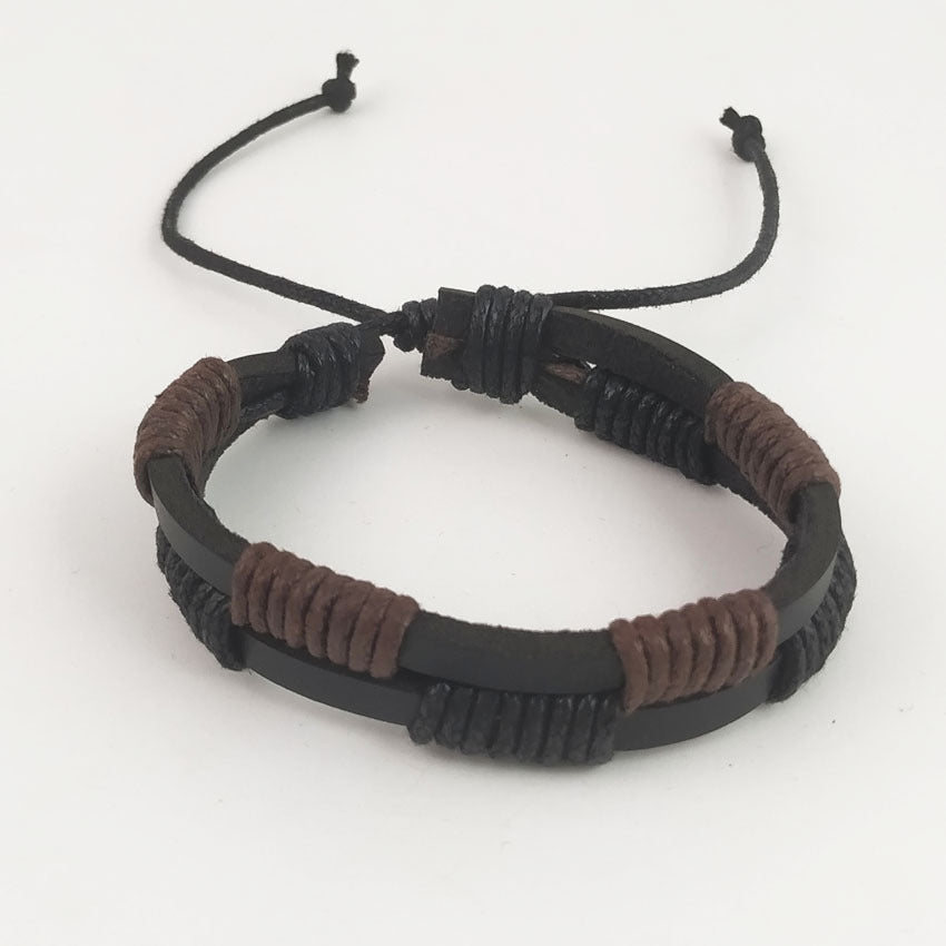 Multi Layer Leaf Feather Pu Leather Hand Fashion Bracelet 4ea7ffb4 7a5b 4383 93a6 2d090b2cffef