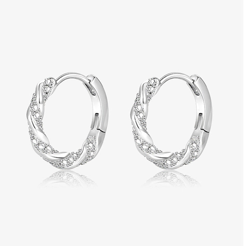 Diamond-embedded Mobius Ear Clip Women's Simple Twisted 4ec841a1 6063 480b bdb4 afb6ab52277b