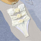Ladies Hot Spring Three-dimensional Flower BIKINI One-piece Swimsuit 4ecda2d9 998c 41f2 a1ca f169a0e9a4fd