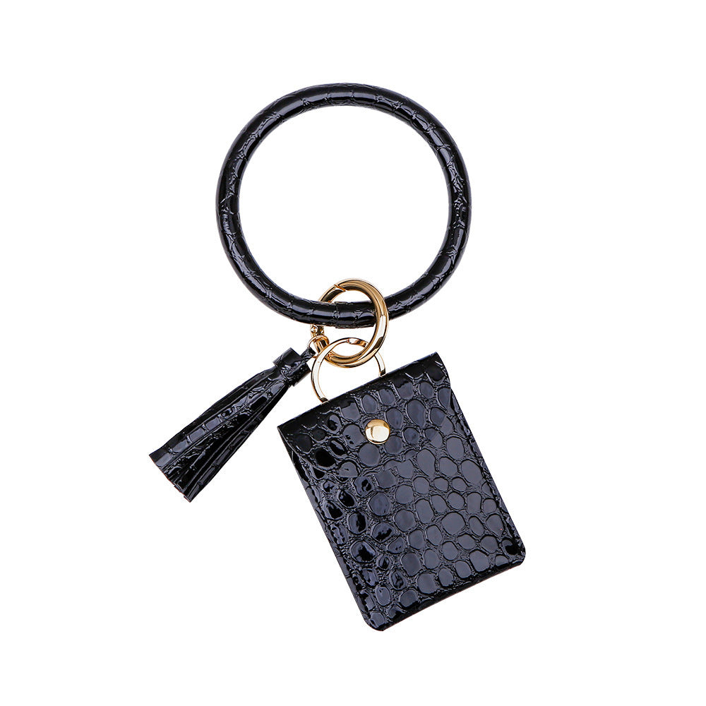 Leather Coin Purse Bracelet Keychain Ornaments PU Tassel Leather Card Bag DIY Wrist 4ee13a48 42f3 4a08 8044 46bd602b4b22