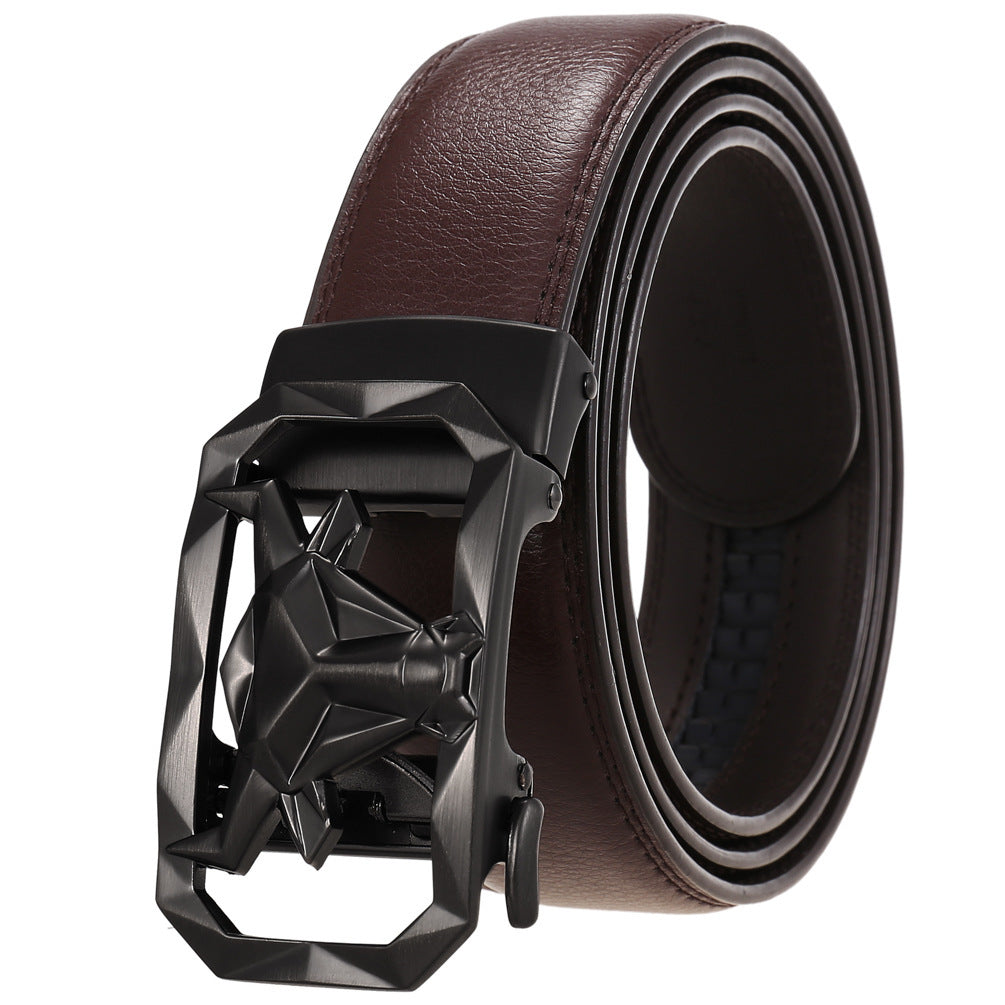 Fashion Men's Leather Belt Alloy Automatic Buckle 4ee80763 9765 4bb0 8def 767807145512