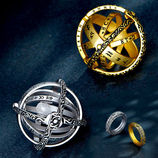 Germany Astronomical Ball Ring Necklace Europe And America Flip Deformation Universe Globe 4ee90c10 f907 4eaa a8af a536b82e99