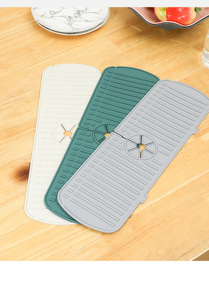 Silicone Draining Pad Wash Basin Kitchen Faucet Splash-proof Mat Multifunctional Sink Draining Table Splash-proof Water Artif