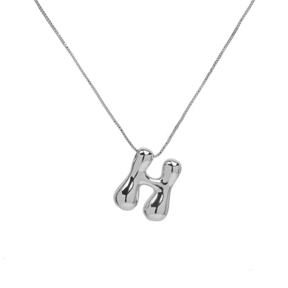 Brass Glossy Balloon English Letter Pendant Necklace 4ef87c27 d91e 4012 a550 6d617c20620a