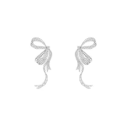 Full Diamond Ribbon Bowknot Ear Studs 4f0857b1 4516 48f4 ab4c 1f1bdb90a5e7