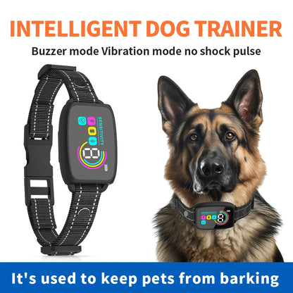 Smart Automatic Anti Barking Dog Collar Rechargeable Bark Stopper Stop Barking HD Digital Display IP67 Waterproof Collar For 