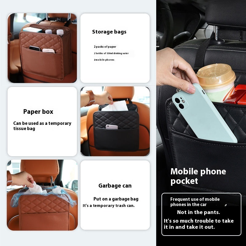 Car Chair Back Storage Multifunctional Storage Box Car Seat Back Storage Garbage Hanging Bag 4f13e566 f7b7 48f7 89c5 00e2961c