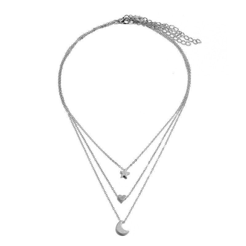 Shang Multi-layer Star Moon Love Pendant Necklace 4f1a4e79 5b8b 4720 b984 3bec7f8d3389