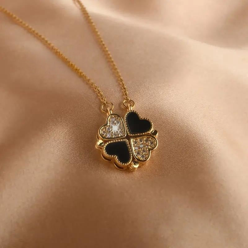 Four-Leaf Clover Pendant Necklace Temperament Entry Lux Niche Design 4f2070ab 4b1e 4beb bffc 3bbf83360bc5