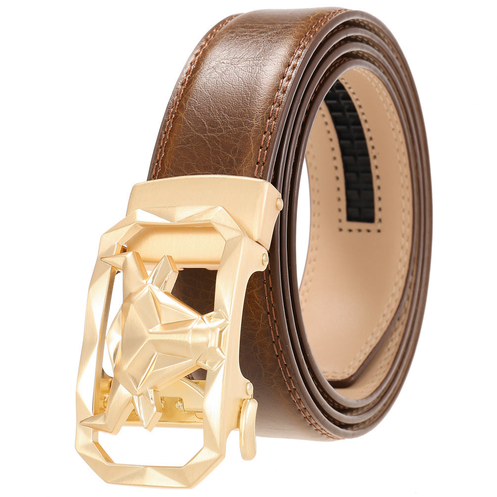 Fashion Men's Leather Belt Alloy Automatic Buckle 4f4a6b7b f509 46b7 9f75 06a3c3c303c1