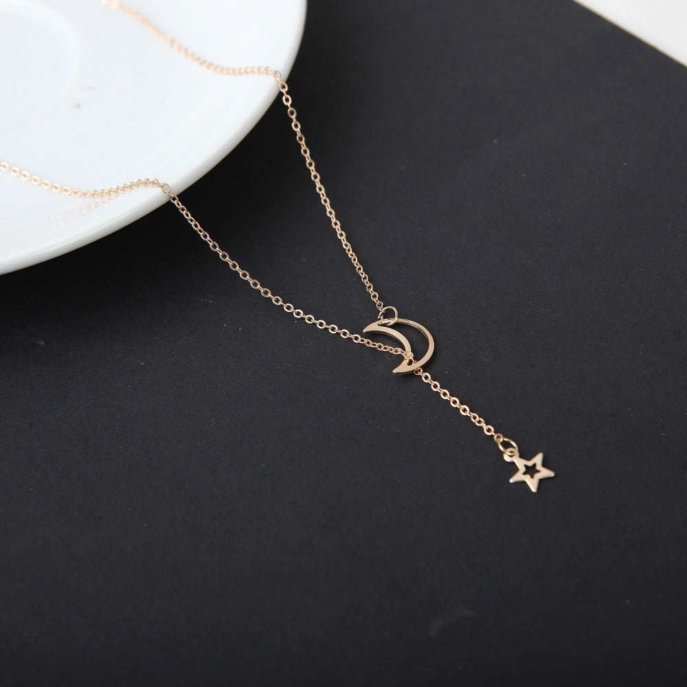 Moon Star Necklace Clavicle Chain Short Necklace 4f4ac615 9658 4afd 838b 3e1bc7dc689d