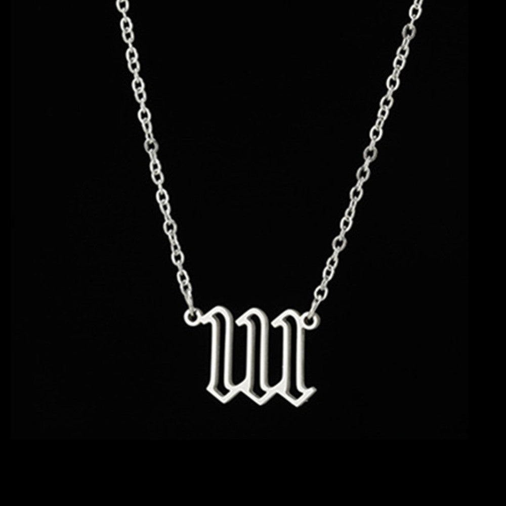 Fashion Vintage Double Cutout Number Necklace 4f5c72b3 772d 46c2 b7e4 24cb7f545cbf