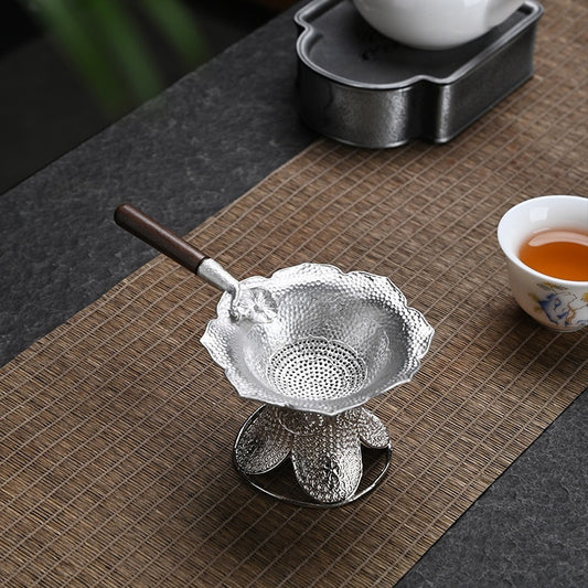 Creative Tea Strainer Tin Tea Funnel Pure Tin Tea Set 4f7148e5 fb0c 470b bba8 37591768c496 trans