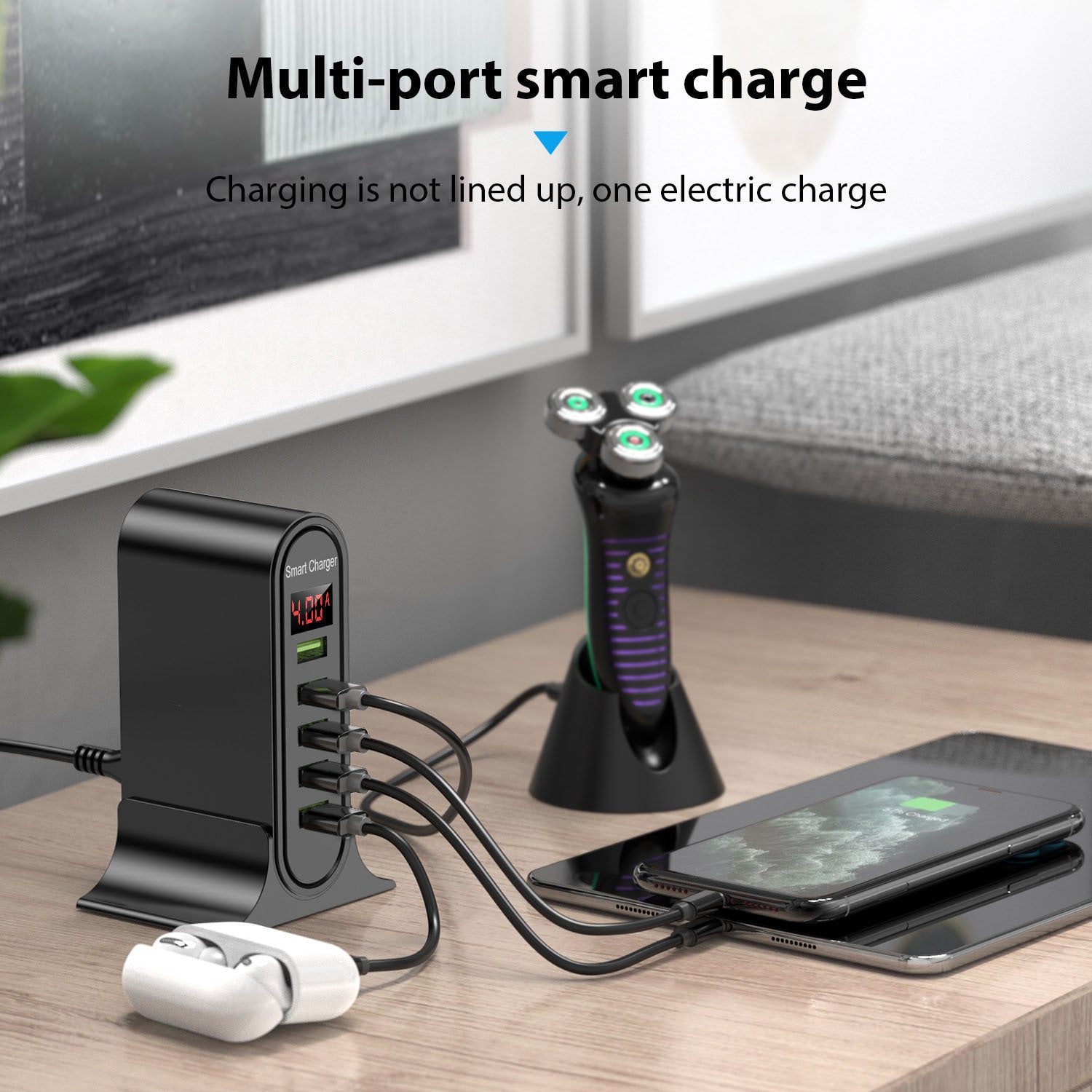 USB five-port smart charger 4f718c5a ff31 4a0e 9383 1c9e22e3921b