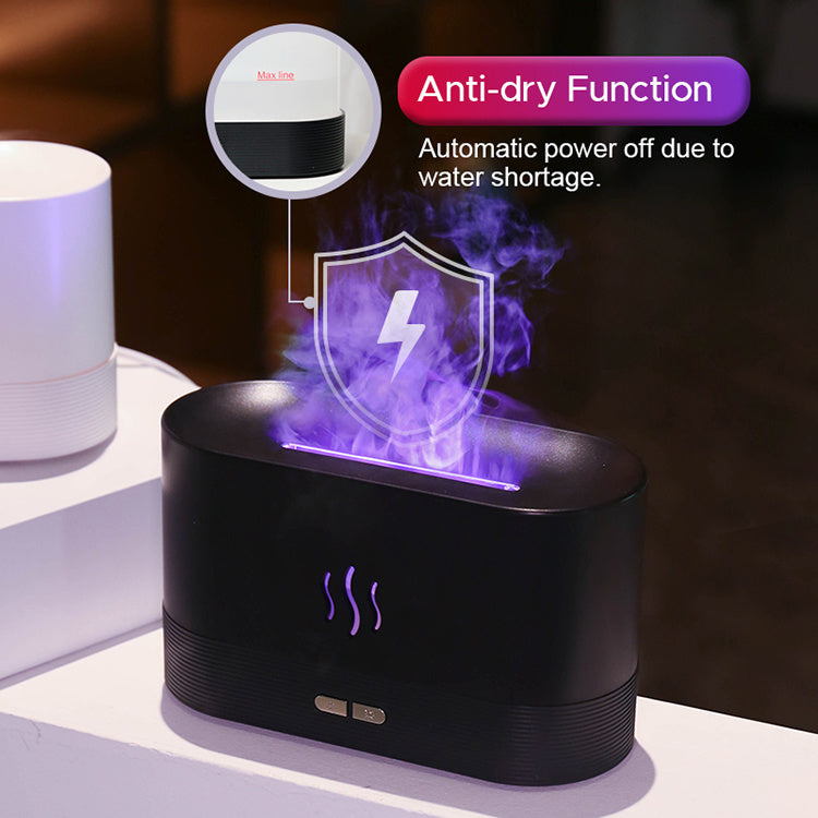 2022 Best Selling USB Ultrasonic Flame Humidifier Led RGB Colorful Essential Oil Fire Flame Aroma Diffuser - HD Wireless Product #6