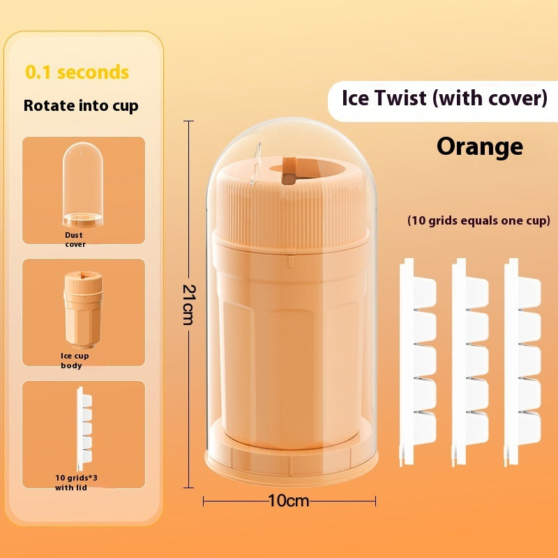 Twisting Ice Cup Rotating Release Ice Cube Trays Rotation With Cover Ice Block Mold For Freezer Home Refrigerator Storage 4fa