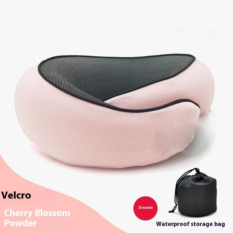 Travel Neck Pillow Non-Deformed Airplane Pillow Travel Neck Cushion Durable U-Shaped Travel Memory Cotton Nap Neck Pillow 4fa