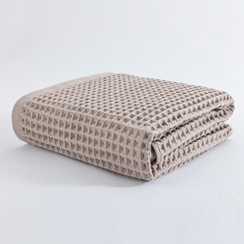 Soft Absorbent Honeycomb Bath Towel Pure Cotton 70X140cm 4fb0d69f 4b87 40b6 9d7a b9b57640b545