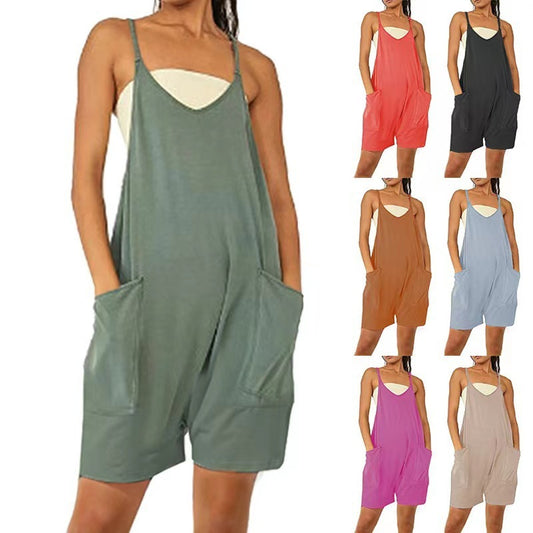 Women's Casual Zipper Pocket Jumpsuit Overalls 4fb123fb f821 424c 889f ecf52bbeb417