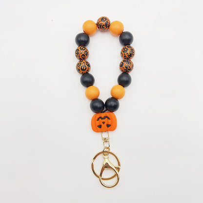 Silicone Wooden Beads Bracelet Keychain 4fbb5866 f8b2 4c26 973e 192b24968666
