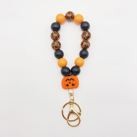 Silicone Wooden Beads Bracelet Keychain 4fbb5866 f8b2 4c26 973e 192b24968666