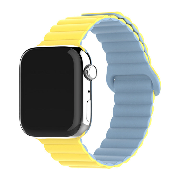 Two-color Silicone Magnetic Back Ring Buckle Watch Band 4fc380f2 7e93 4fe6 be7e 339637a5bfc1