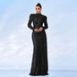 Long Sleeve Round Neck Sexy Slim Long Sequined Banquet Dress 4fd1288e 5eb7 449b b1c3 e562857ed26a