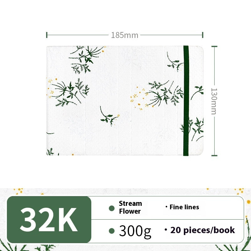 Feiluniao Watercolor Notebook Fabric Handmade Mini Portable Portable Character Sketch Hand Painted Graffiti Drawing Book - 图片 35