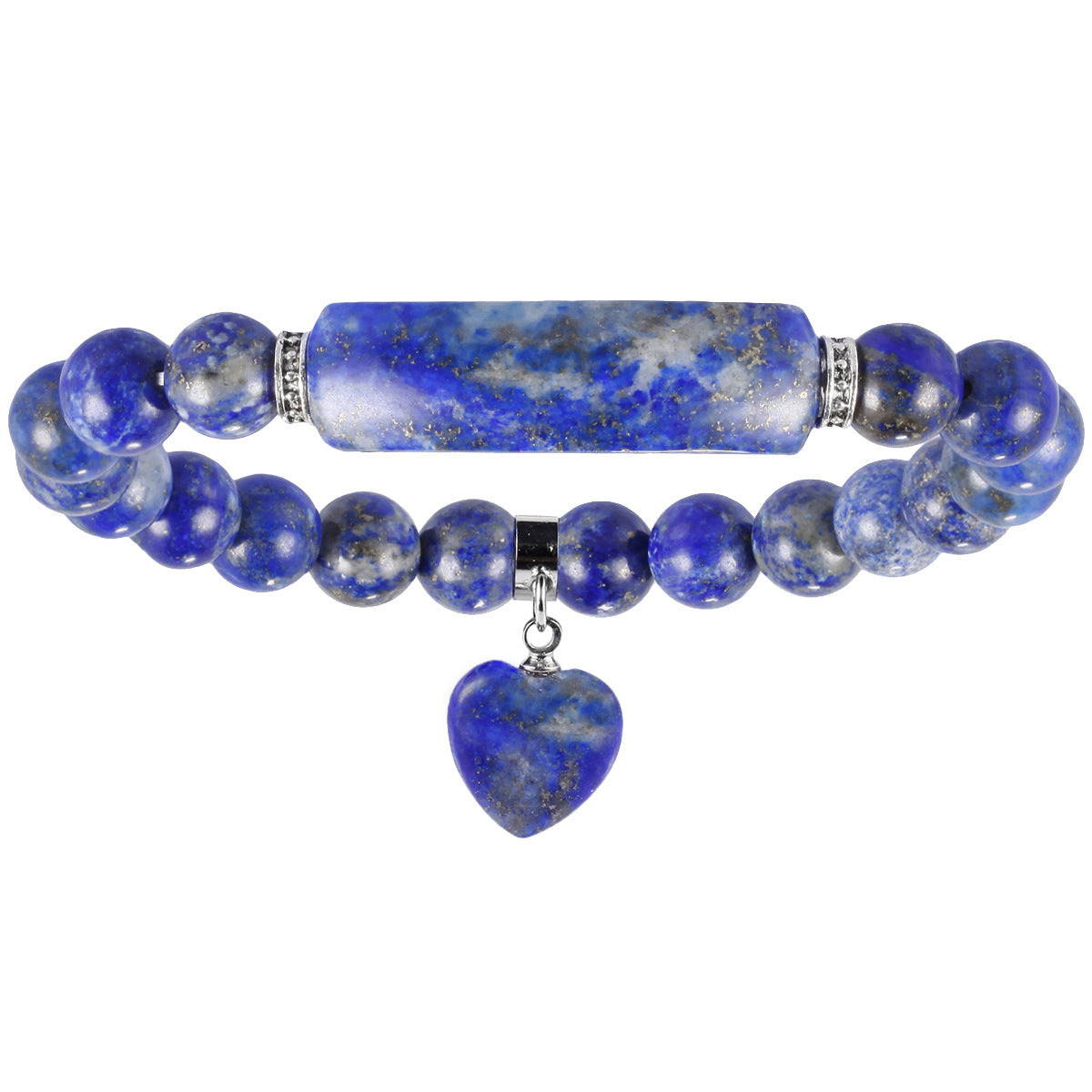 Crystal Round Beads Elbow Bracelet With Heart-shaped Pendant Bracelet 4fdf3829 3d06 4698 9812 3cec35685614