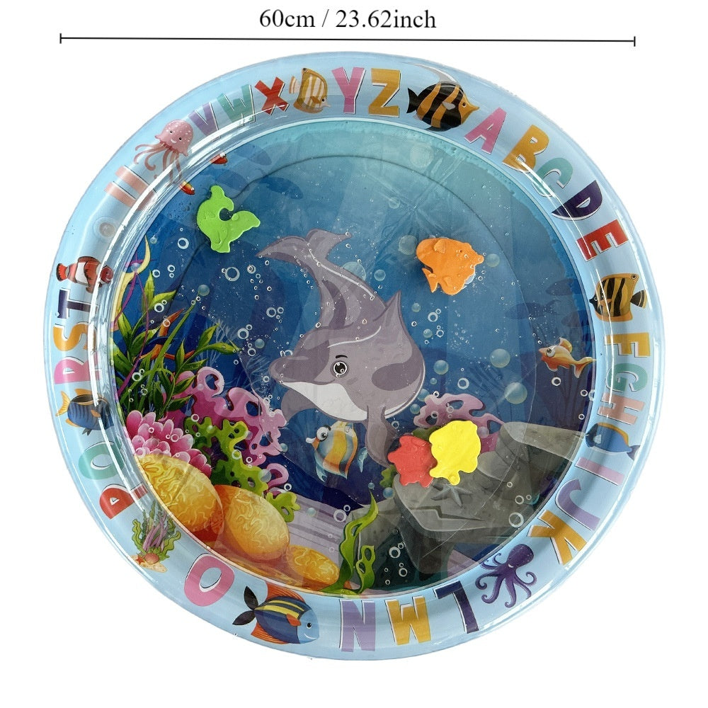Children's Inflatable Marine Animal Racket Water Cushion Baby Crawling Racket Water Bag Racket Water Cushion Climbing Pad 4fe