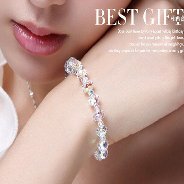 Women's Korean Simple Personalized Crystal Bracelet Elastic Bracelet 4ff299c2 73b3 4e59 b145 4a57036e4868
