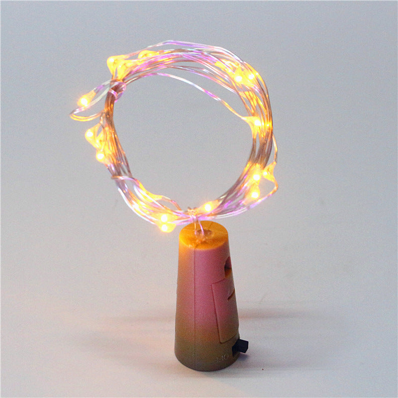 Red wine cork string 2 meters 20 colorful lights 501063504949