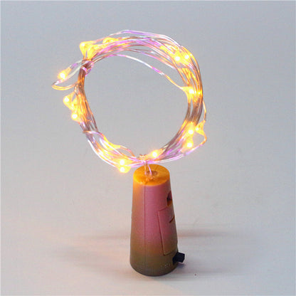 Red wine cork string 2 meters 20 colorful lights 501063504949