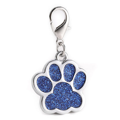 Zinc alloy custom glitter foot paw dog tag 501210015511