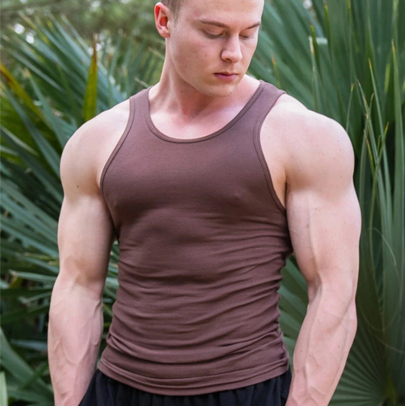 Men's Summer Knitted Ice Silk Rib Fitness Sports Casual Slim Vest 50144568 f15a 4f99 bf9e 09a69554779f