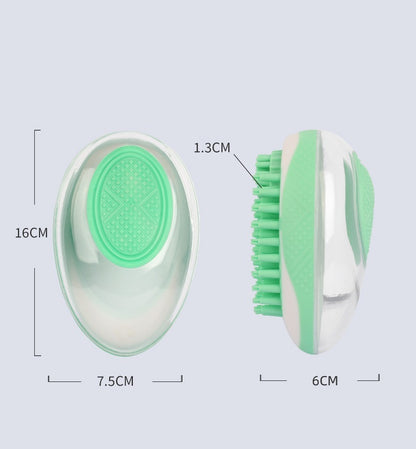 Dog Cat Bath Brush 2-in-1 Pet SPA Massage Comb Soft Silicone Pets Shower Hair Grooming Cmob Dog Cleaning Tool Pet Products 50