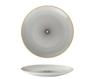 8-inch Nordic Style Geometric Series Ceramic Breakfast Plate Western Steak Flat Dish Plate Fruit Plate Decoration Hanging Plate - HD Wireless Product #14
