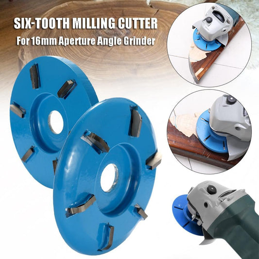 Meterk Six Teeth Power Wood Carving Disc Tool Milling Cutter For 16mm Aperture Angle Grinder Power Tool Accessories 505209602