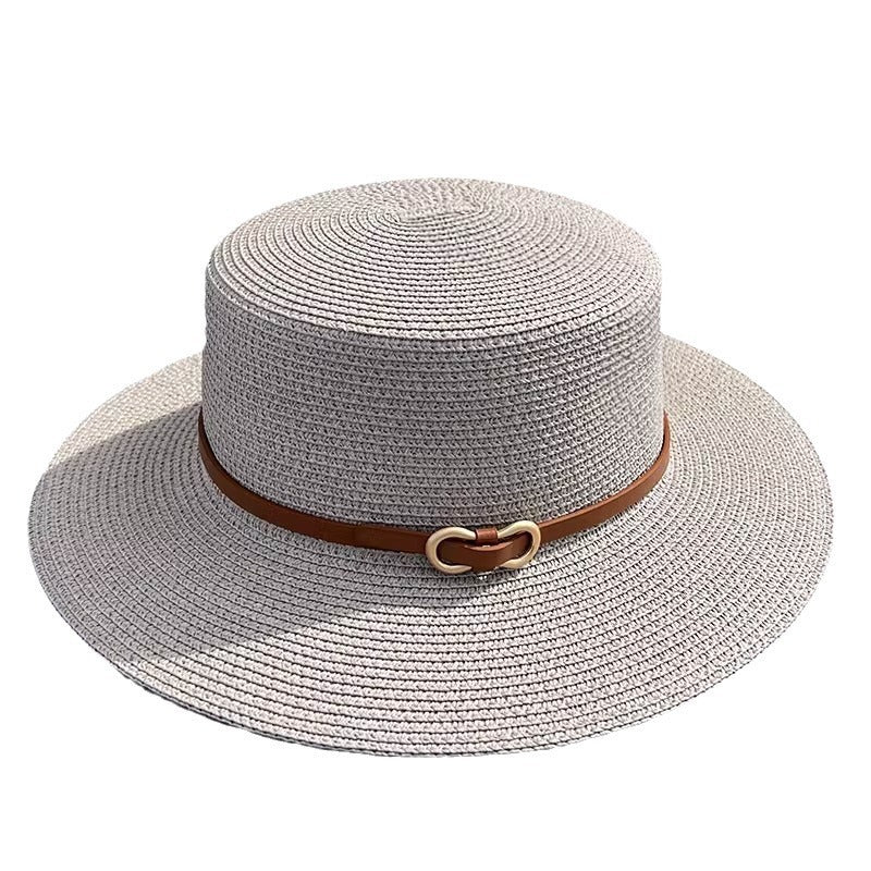 Flat Straw Hat Women's Summer Seaside UV Protection 5052607b b11c 4b43 9e77 36d6d52a1957