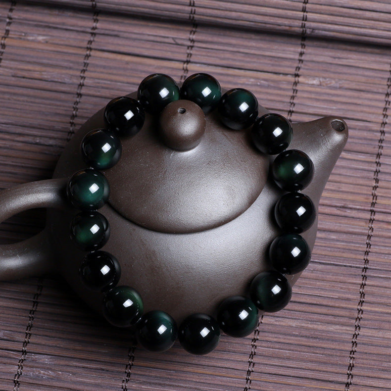 Natural obsidian bracelet 5057798010180