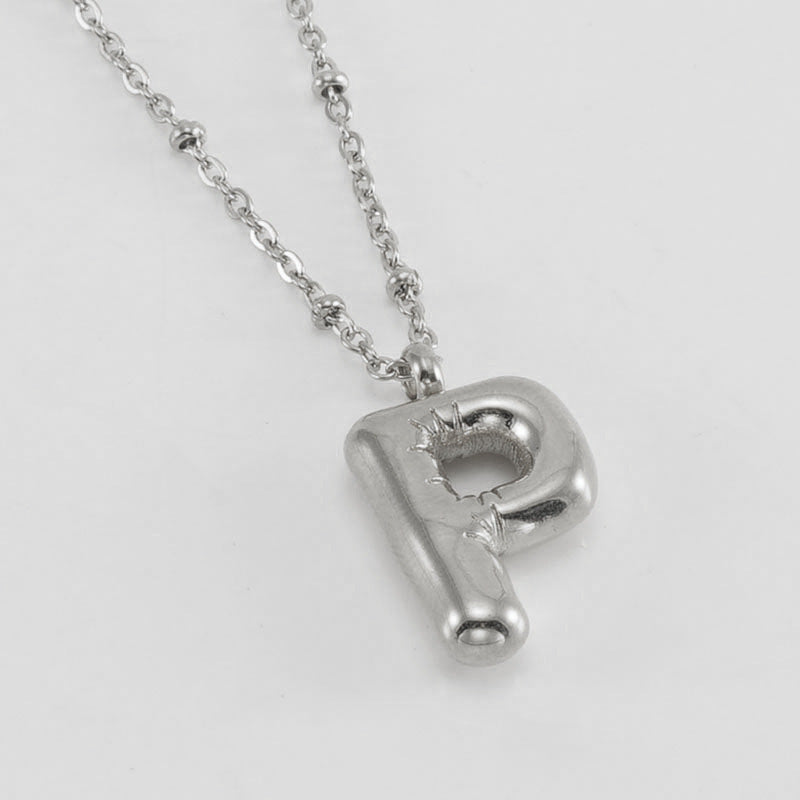 Women's Fashion Bubble Letter Pendant Letter Necklace 5068fc5e b80c 4b24 8b40 347dfa6029c4
