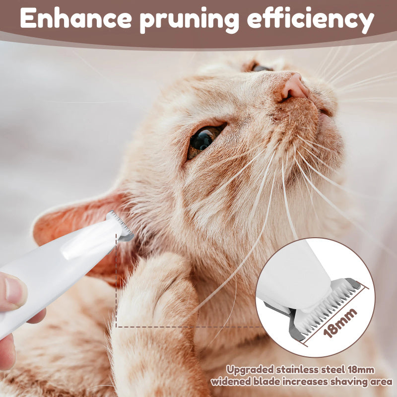 Pets Dog Paw Trimmer With LED Light Fully Waterproof Pet Hair Trimmer With LED Display Dog Clippers For Grooming Widen Blade 