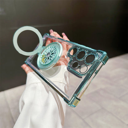 Electroplating Four-corner Drop-resistant Rotating Gyro Magnetic Bracket S23 Phone Case 5069d5d6 47b9 45df 9333 0556ccad9efc