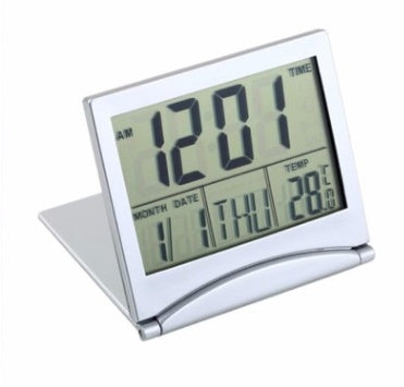 Discount square folding clock travel clock perpetual calendar gift electronic clock 507462527824